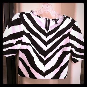 Express Midriff Zebra Top